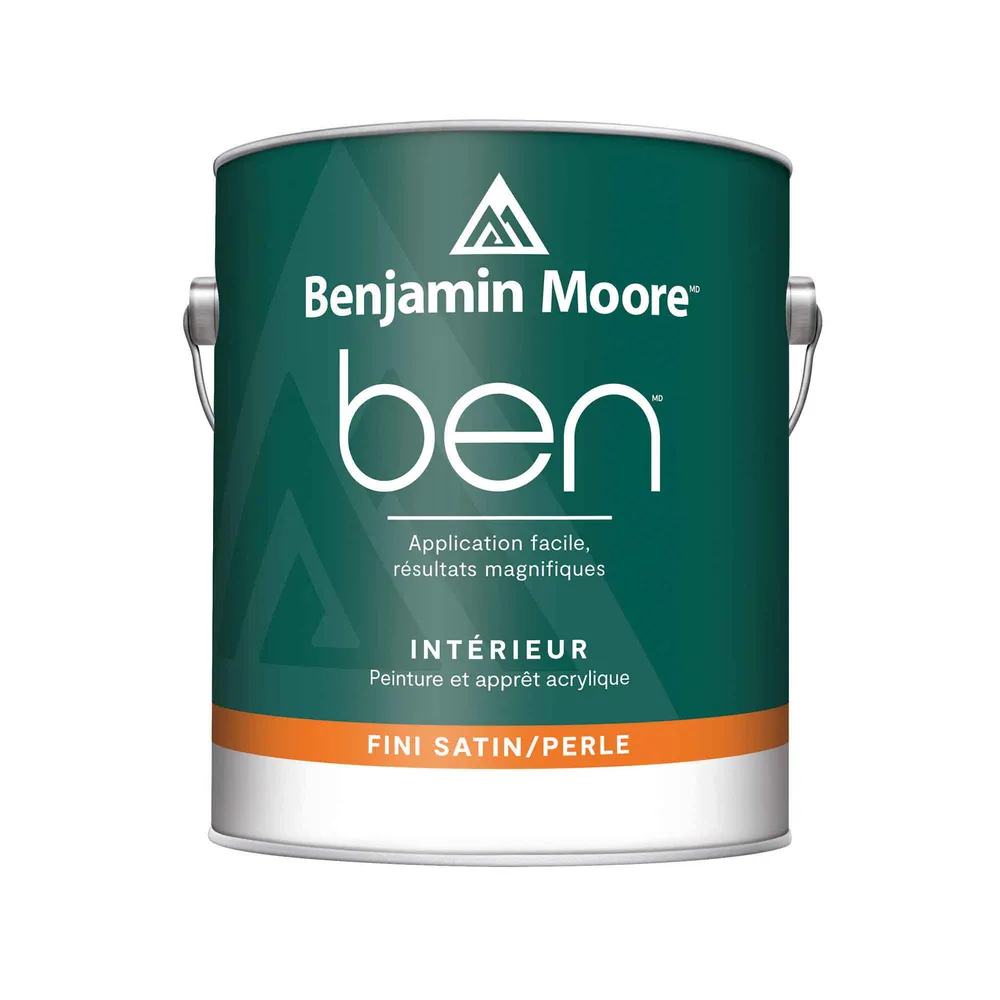 Écologique à Faible COV Peinture et apprêt d’intérieur Ben satin / perle base 4, 3,79 L