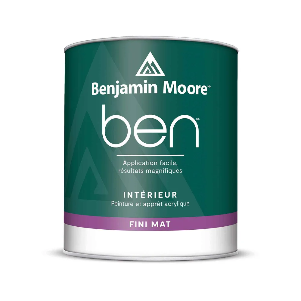 Peinture et apprêt d’intérieur Ben mat base 2, 946 ml pour pièces humides