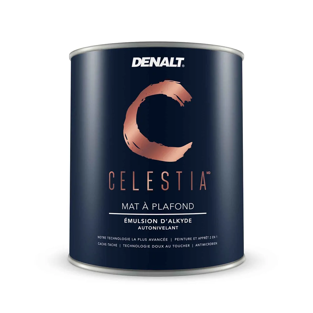 Peinture et apprêt à plafond Celestia 2 en 1 blanc mat naturel, 927 ml pour murs intérieurs