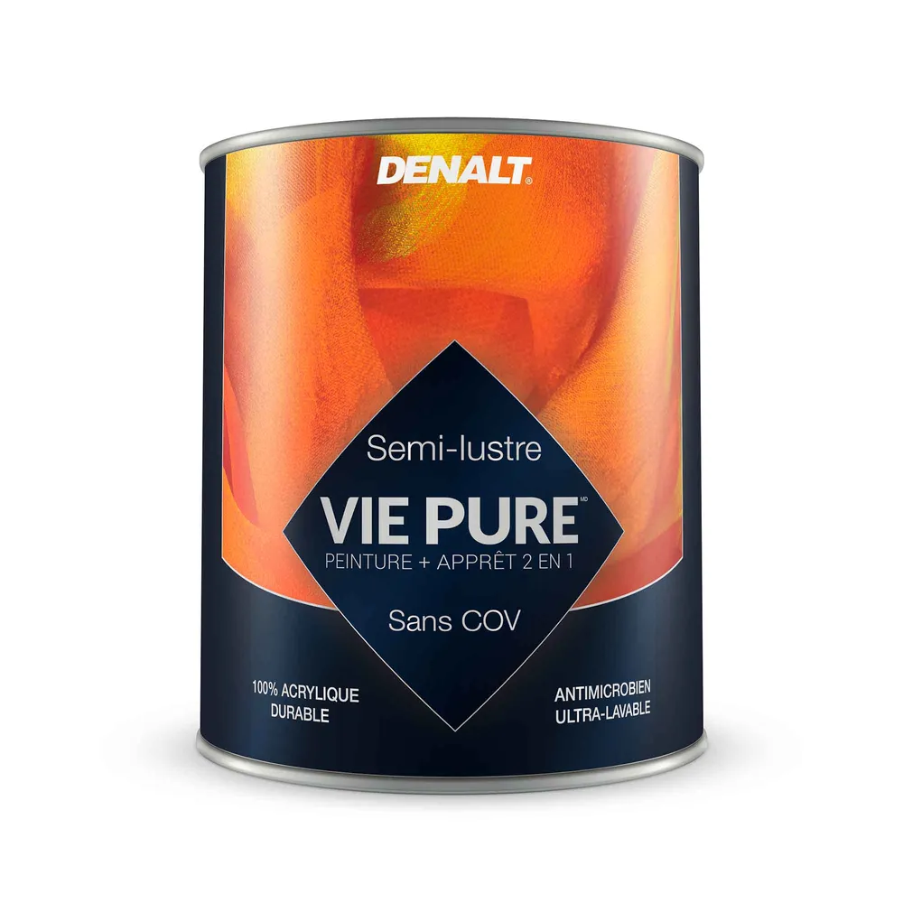 Peinture et apprêt 2 en 1 Vie Intègre semi-lustre blanc naturel, 927 ml - Prêt à l'emploi