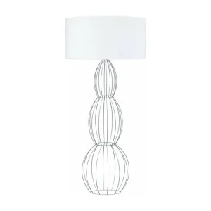 Lampadaire colonne métal, aluminium 155 cm.