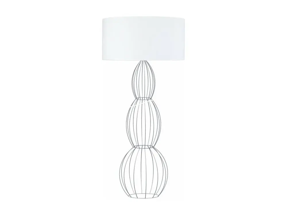 Lampadaire colonne métal, aluminium 155 cm.