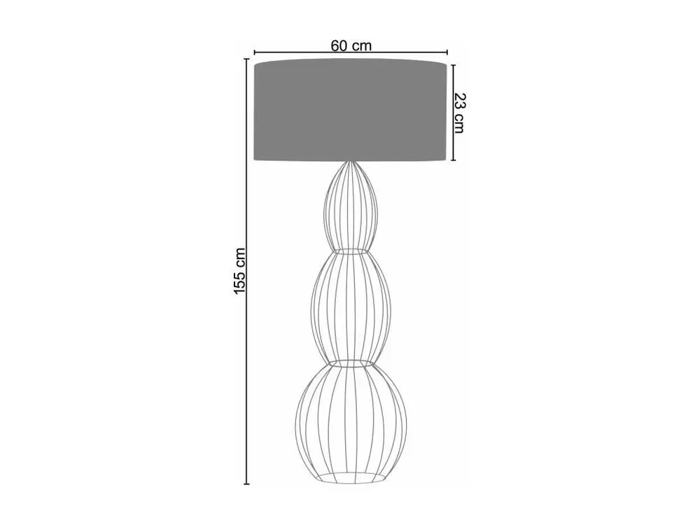 Lampadaire colonne métal, aluminium 155 cm.