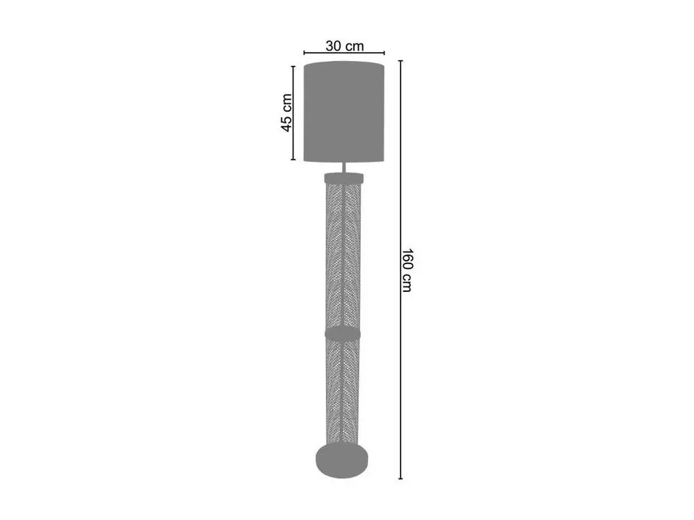 Lampadaire colonne métal bleu pastel 160 cm.