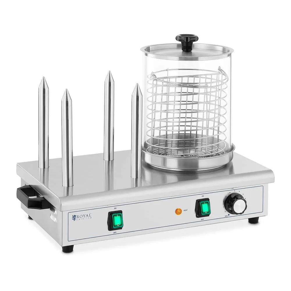 Machine à hotdog 650 watts 4 piques acier inoxydable 14_0004977
