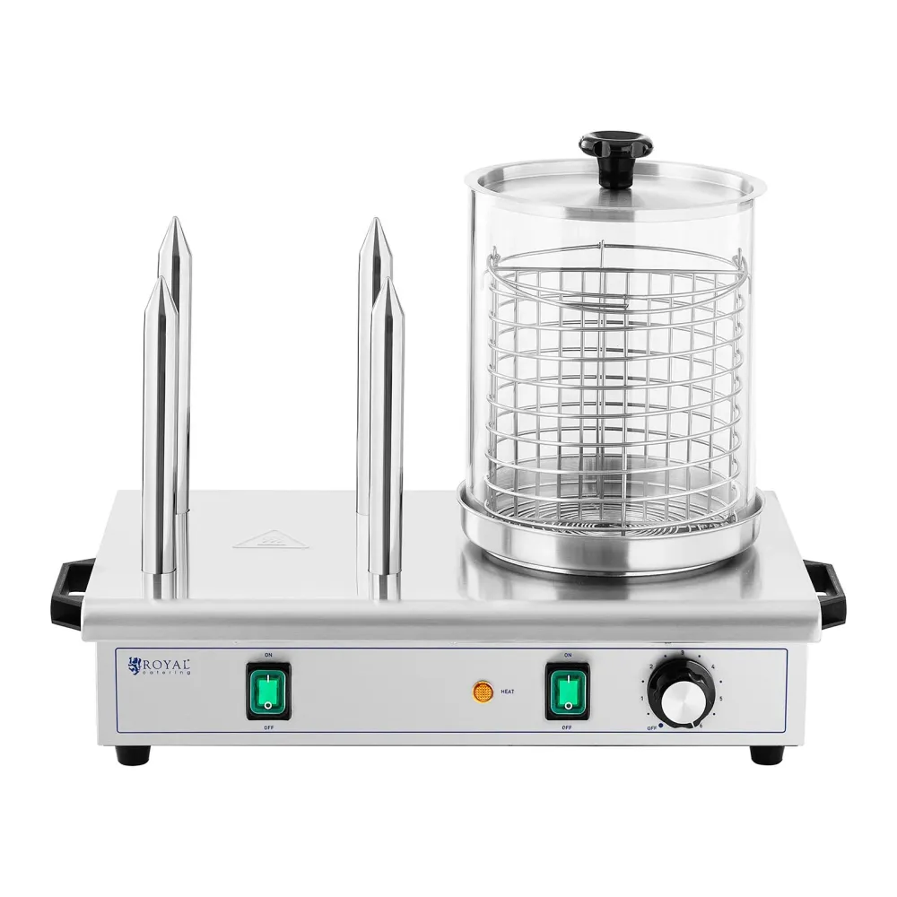 Machine à hotdog 650 watts 4 piques acier inoxydable 14_0004977