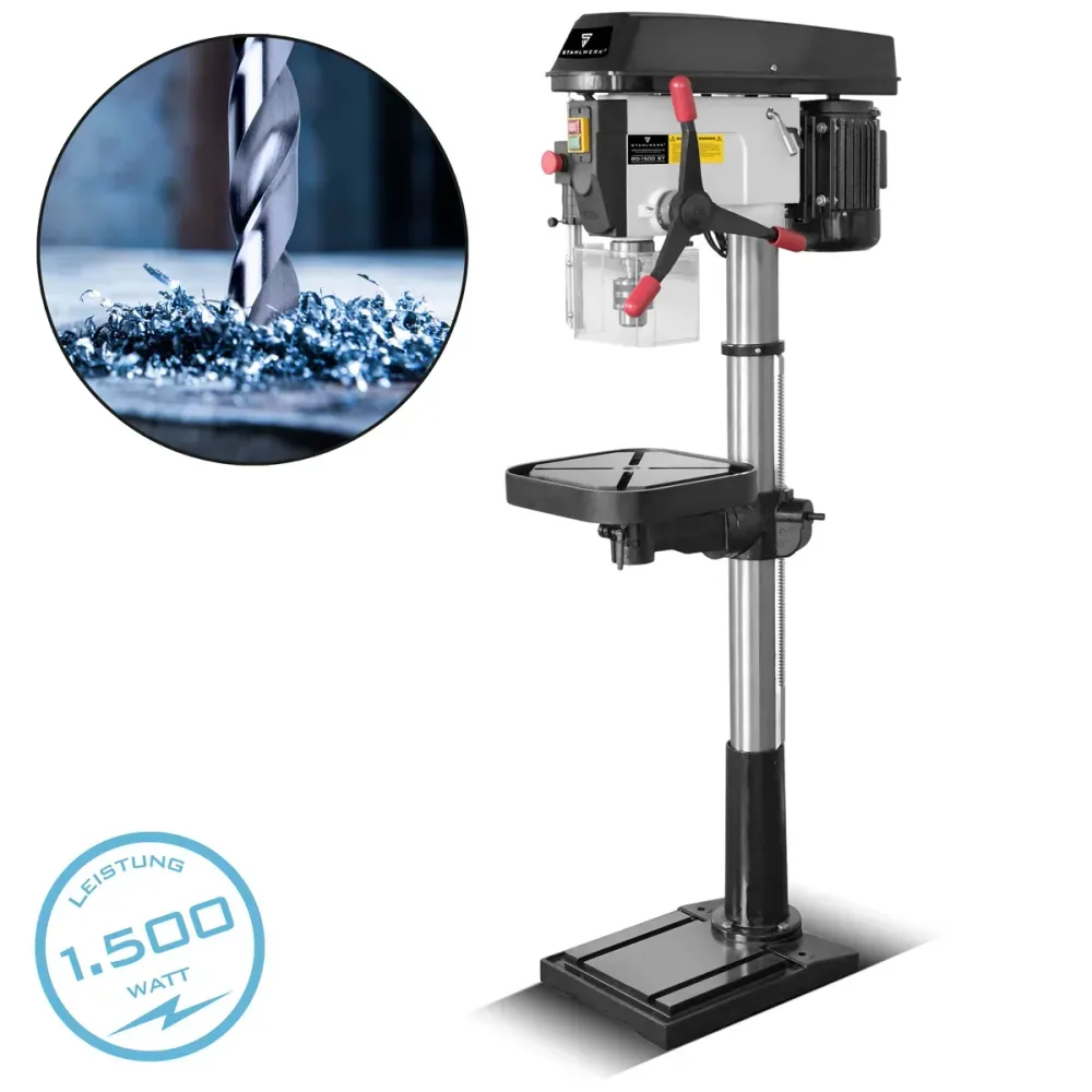 Perceuse à colonne STAHLWERK BD-1500 ST | Perceuse à colonne puissante 1500 watts pour les bricoleurs et la construction m...