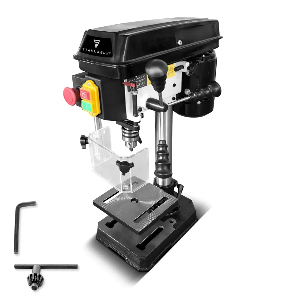 Perceuse à colonne STAHLWERK BD-350 ST | Perceuse d'établi précise 350 W pour bricolage, construction métallique | Diamètr...