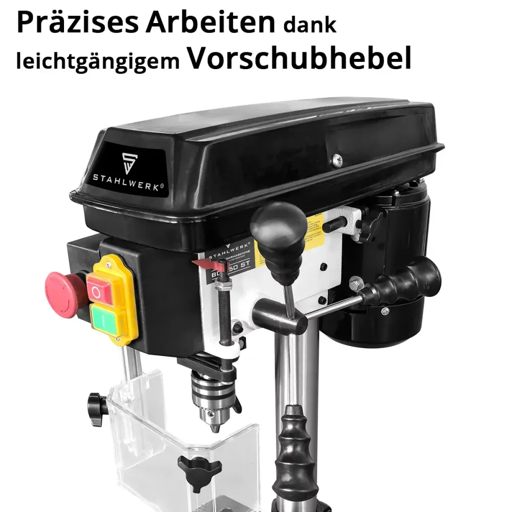 Perceuse à colonne STAHLWERK BD-350 ST | Perceuse d'établi précise 350 W pour bricolage, construction métallique | Diamètr...