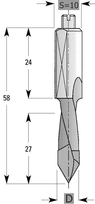 Perceuse traversante Edessö HW (HM) S10 : 5 B: 27 GL: 58 - RH 145205001 se fournir à bas prix