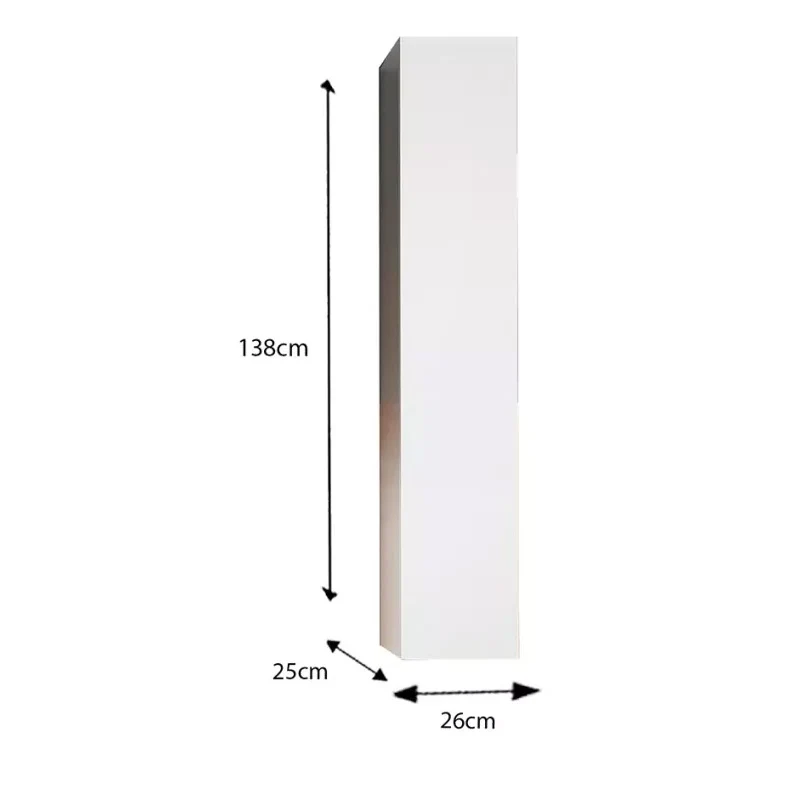 Colonne 1 porte à poser ARREDOBAGNO CAMPANELLI Système Push Pull 138cm