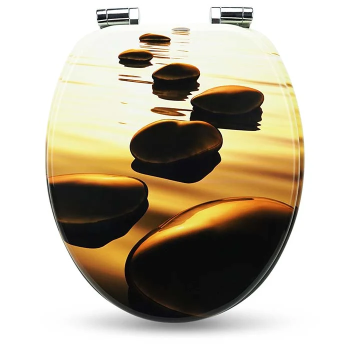 WC Sitz aus Holz mit Absenkautomatik "Sand Stone"