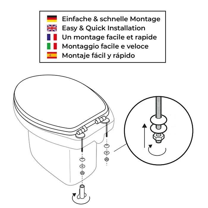 WC Sitz aus Holz mit Absenkautomatik "Sand Stone"