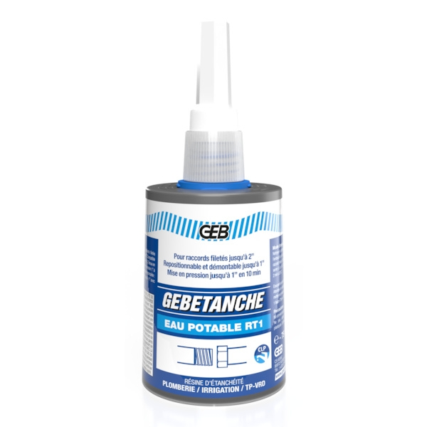 Cartouche de rechange Résine d'étanchéité pour raccords filetés GEBETANCHE EAU POTABLE RT1 - 75 ml - GEB