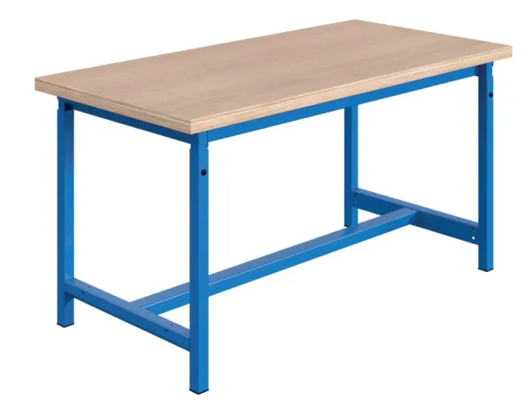 Etabli SOFAME PTH réglable en hauteur mécaniquement L 1200 x P 750 x H 764 à 1044 mm plan de travail multiplex 24 mm bleu...