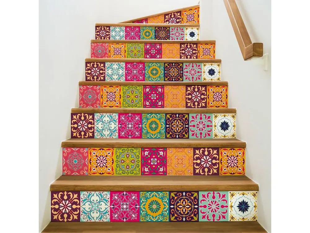 Stickers adhésifs escalier carrelages contremarche - DAFNE - 29x101.5cm
