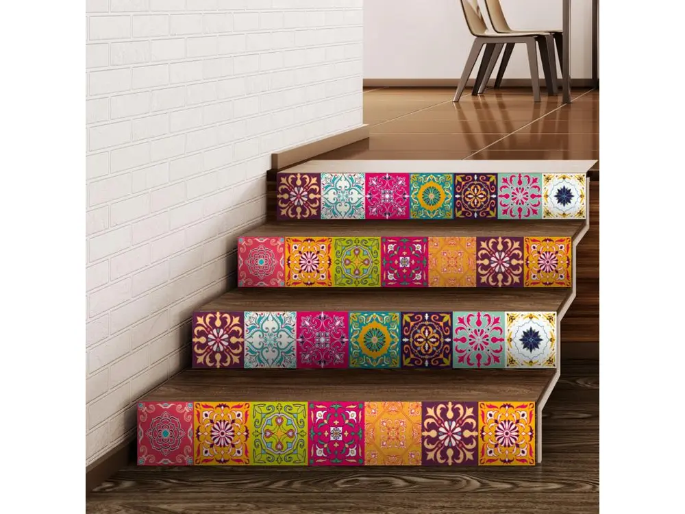 Stickers adhésifs escalier carrelages contremarche - DAFNE - 29x101.5cm