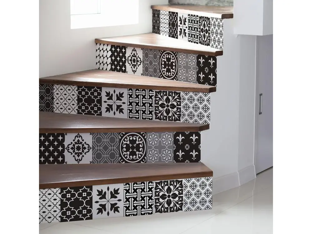 Stickers adhésifs escalier carrelages contremarche - DOLORES - 40x140cm