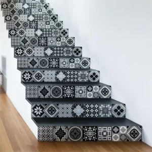 Stickers adhésifs escalier carrelages contremarche - FILIPINA - 29x101.5cm