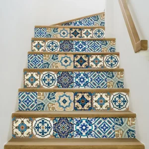 Stickers adhésifs escalier carrelages contremarche - ONOFRIO - 34x119cm