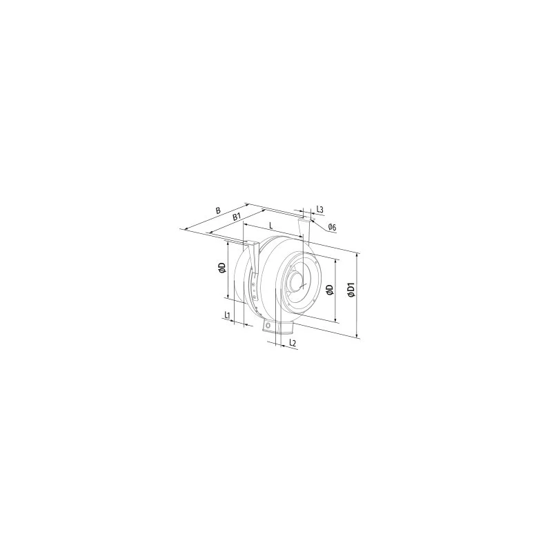 Ventilateur de Conduit métallique Basse Consommation BLAUBERG CENTRO M EC - Diamètre (mm) 125