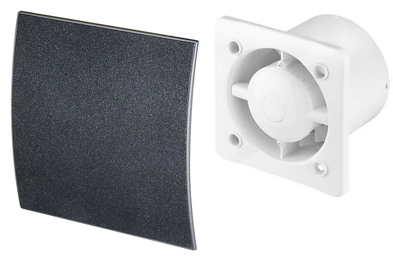 Ventilateur Graphite ABS Hygrostat Extracteur D'air 100mm Awenta