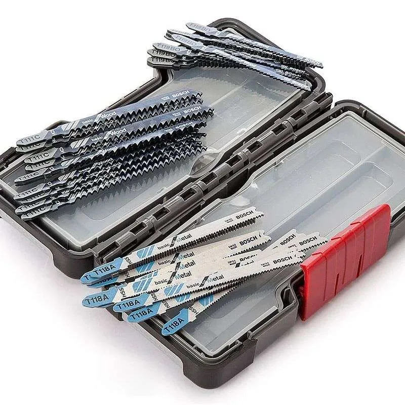 Coffret de 30 lames de scie sauteuse Basique Wood and Metal BOSCH Professional 2607010903 Tough Box