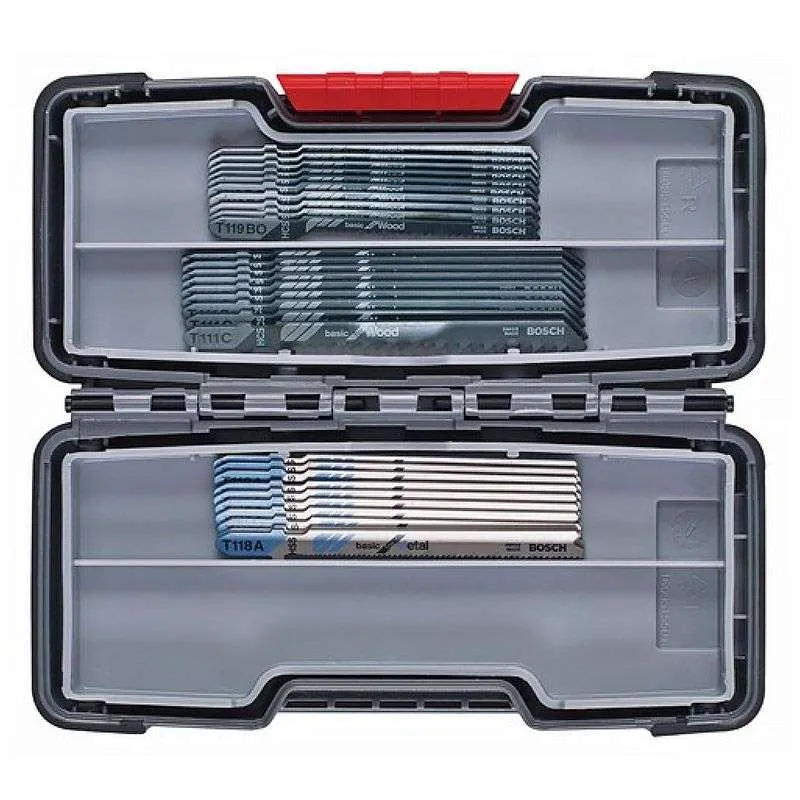 Coffret de 30 lames de scie sauteuse Basique Wood and Metal BOSCH Professional 2607010903 Tough Box