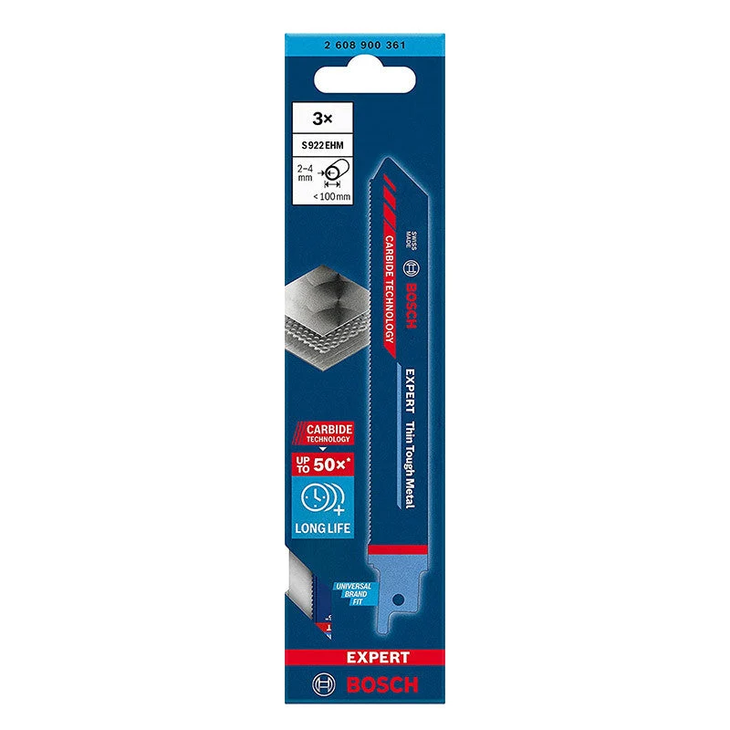 Haute Performance Lame de scie sabre carbure BOSCH INOX 150mm S922EHM