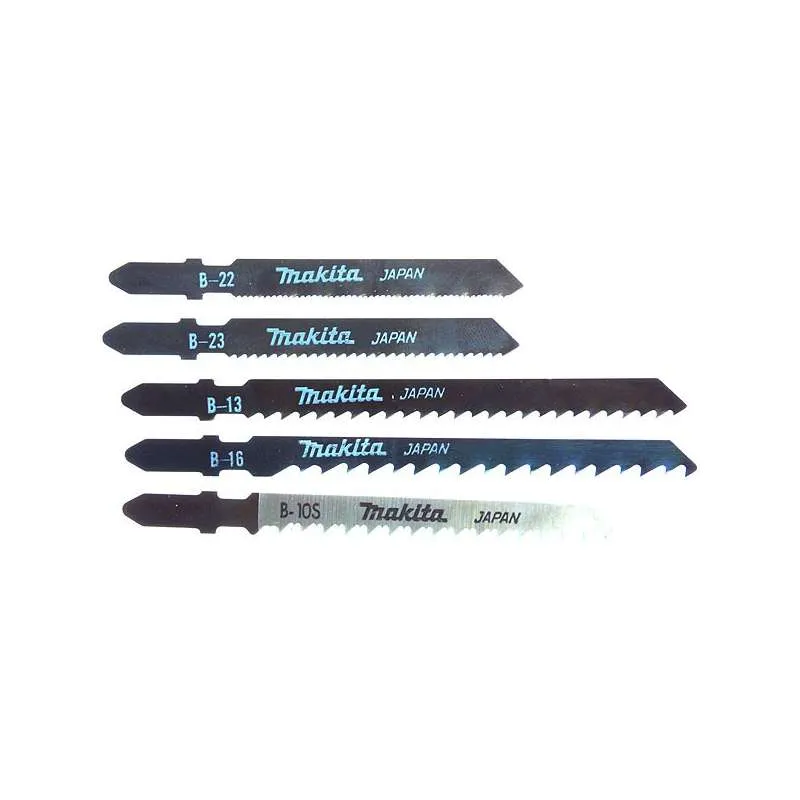 Lot de 5 Lames MAKITA -86898 pour Scie Sauteuse BOIS, MÉTALLIQUE, PVC, PLASTIQUE
