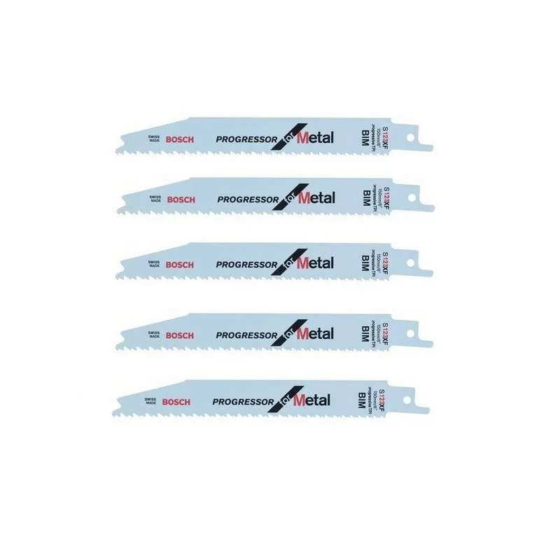 Lot de 5 lames de scie sabre S 123 XF BOSCH 2608654402 pour métal Diamètre 125 mm