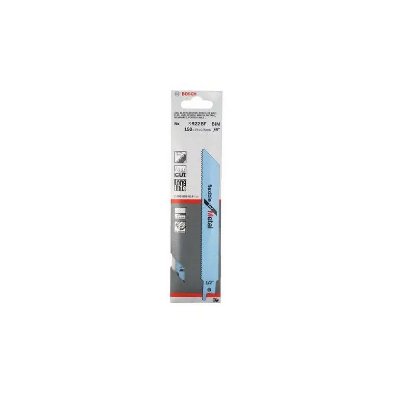 Lot de 5 Lames de Scie sabre BOSCH S922BF Aguerri - Métal