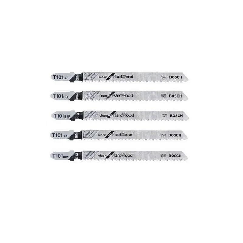 Lot de 5 lames de scie sauteuse T 101 BRF BOSCH 2608634235 pour bois solide