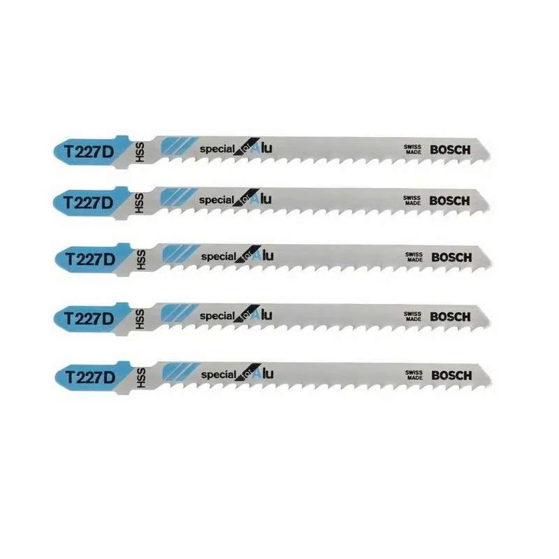 Lot de 5 lames de scie sauteuse T 227 D BOSCH 2608631030 Special Alu