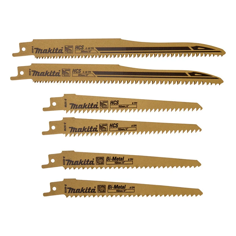 Pack de 6 lames bois pour scie récipro MAKITA B-44432 Haute Performance