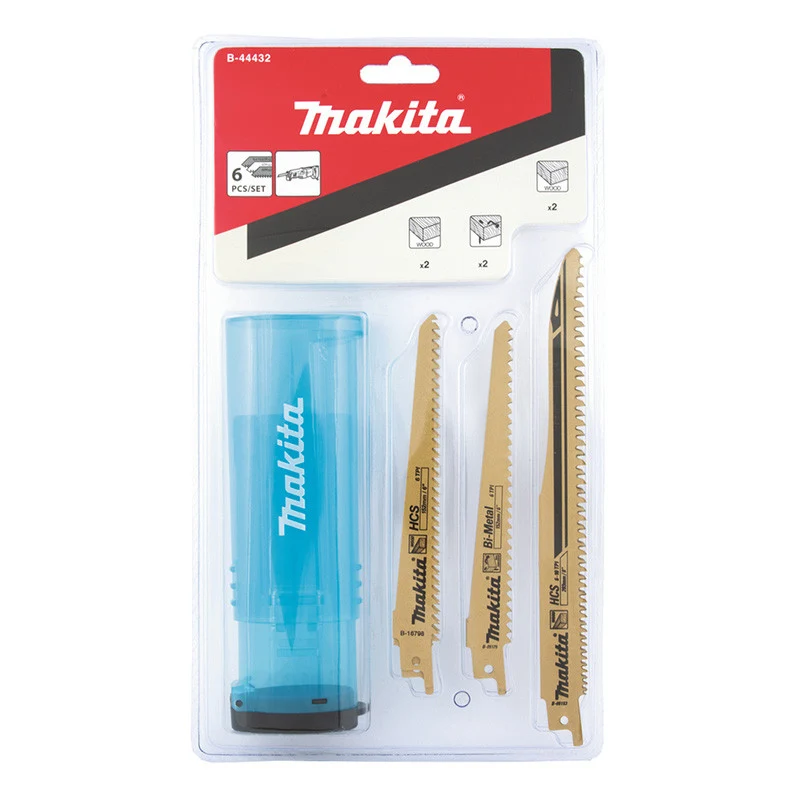 Pack de 6 lames bois pour scie récipro MAKITA B-44432 Haute Performance