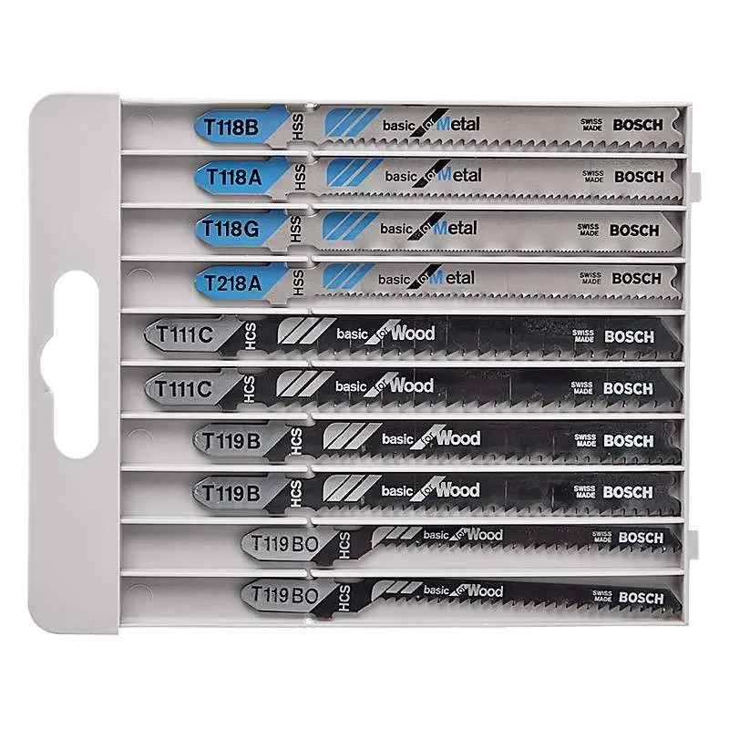 Pack de 10 Lames BOSCH PRO 2607010630 De base Metal and Wood pour scie sauteuse (BOIS et METAL)