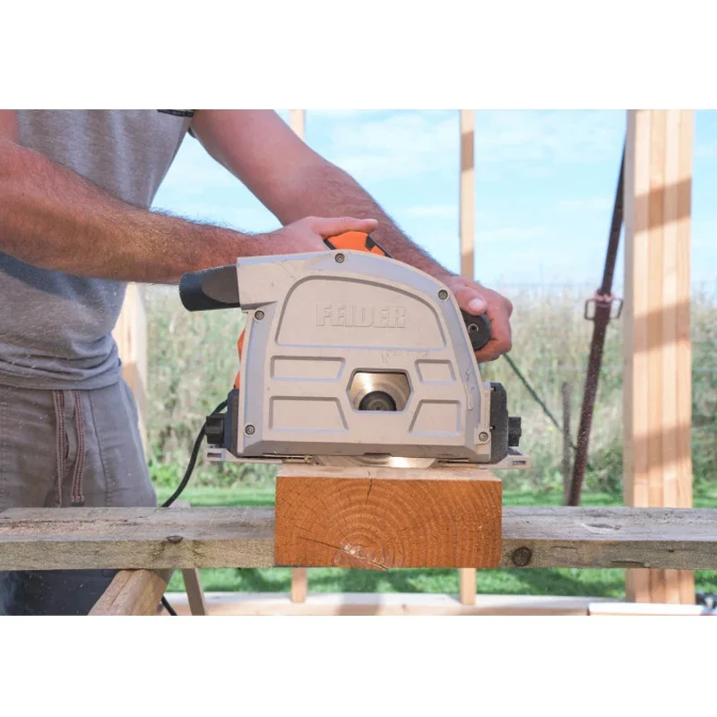 Scie plongeante FEIDER FS1612-1 1400 W 165 mm avec rail de guidage avec Durée de Vie Prolongée