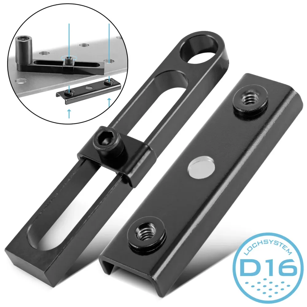 Accessoires de table de soudage en acier D16 Ensemble avec arrêt variable, pince à vis, boulon d'impact avec boulon de lev...