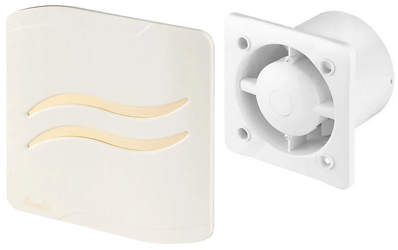 Ventilateur Ecru ABS Hygrostat Extracteur D'air 100mm Awenta