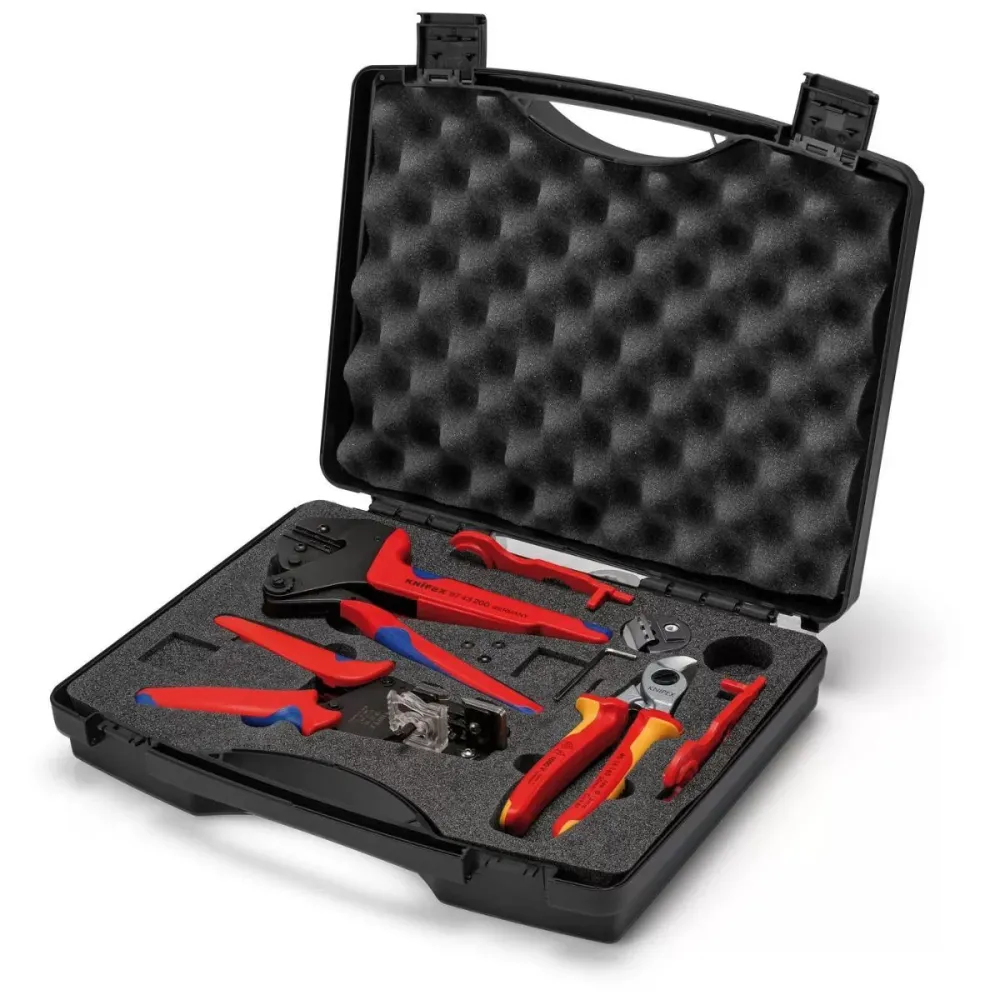 Knipex 97 91 04 V01 7pc Photovoltaics Hand Tool Set Case 13168 Haute Performance