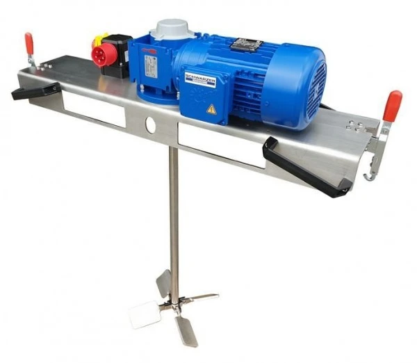 Agitateur à vis sans fin Schwarzer Rührtechnik pour fluides jusqu'à 5000 m / Pas en IBC 1000L 15 KW rapidementsse...