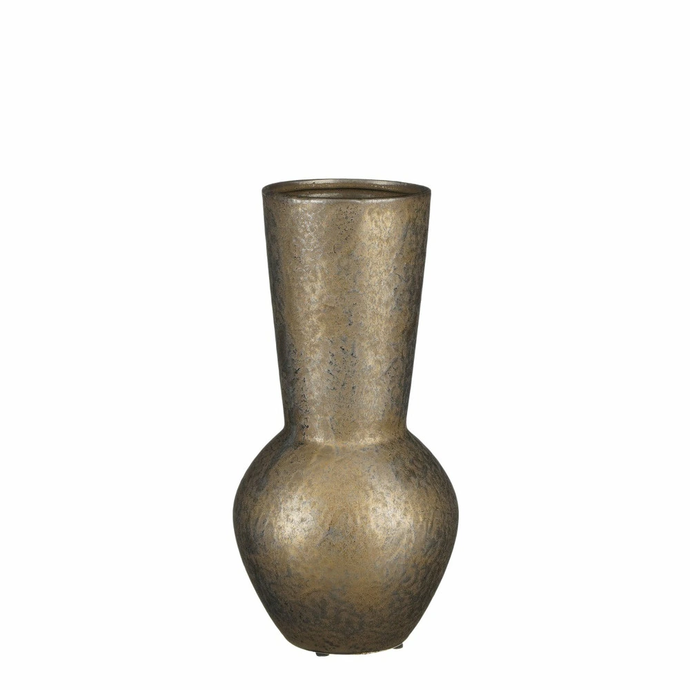Mica decorations vase lora - 18x18x35 cm - céramique - cuivre étain