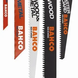 Jeu de lames de scie sabre Bahco 10 pièces (6x pour métal 1x bois+métal 2x bois 1x plastique) 3940-MIX-SET-10P obtenir à b...