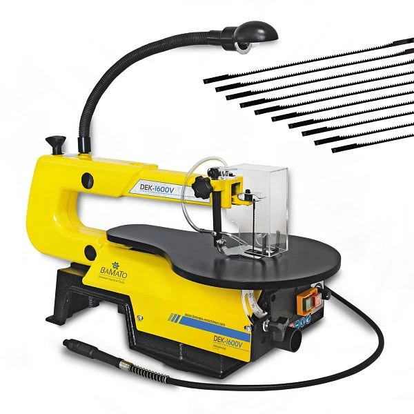 Scie à chantourner BAMATO DEK-1600V avec 10 lames de scie DEK-1600V se procurer à bas prix