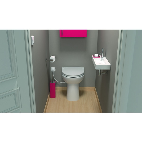Broyeur de WC SANICOMPACT 43 - Refoulement vertical : 3 m - Refoulement horizontal : 30 m - Nombre d'appareils raccor...