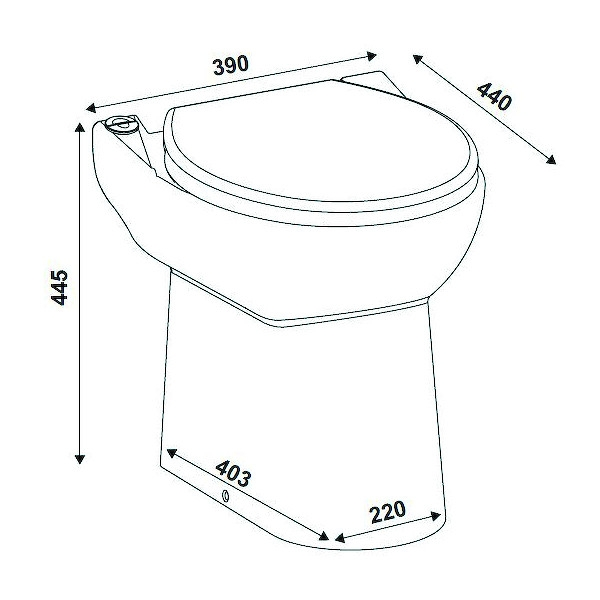 Broyeur de WC SANICOMPACT 43 - Refoulement vertical : 3 m - Refoulement horizontal : 30 m - Nombre d'appareils raccor...