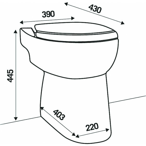 Broyeur de WC SANICOMPACT 43 - Refoulement vertical : 3 m - Refoulement horizontal : 30 m - Nombre d'appareils raccor...
