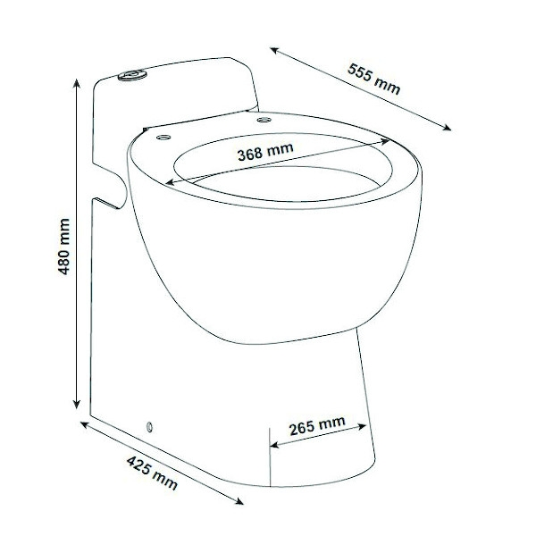 Professionnel Haute Performance Broyeur de WC SANICOMPACT - Refoulement vertical : 3 m - Refoulement horizontal : 30 m - N...