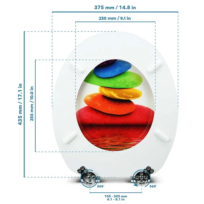 WC Sitz "Rainbow Stone" mit kleinen Schönheitsfehlern